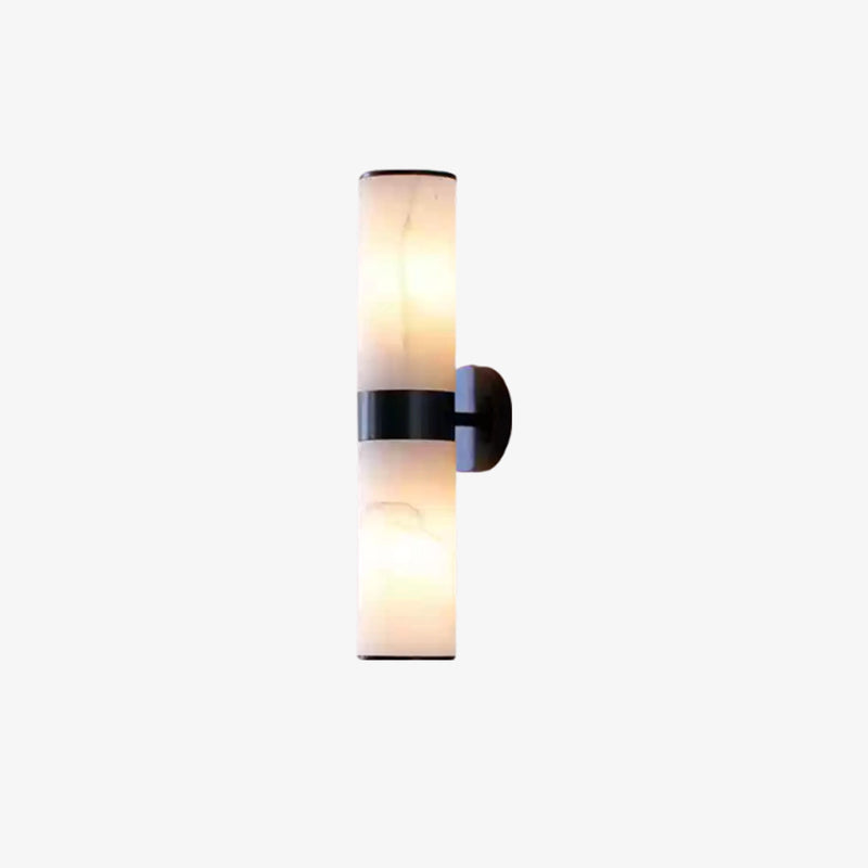 Modern Cylindrical Alabaster Wall Lamp