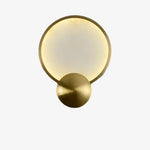 Modern Round Frame Alabaster Wall Light