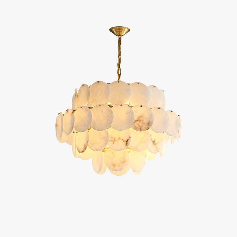 Multi-Layer Alabaster Chandelier