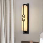New Chinese Long Strip Alabaster Wall Lamp