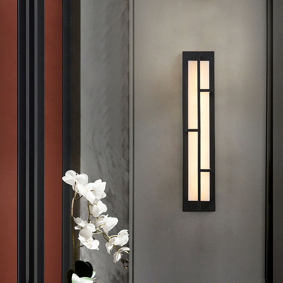 New Chinese Long Strip Alabaster Wall Lamp