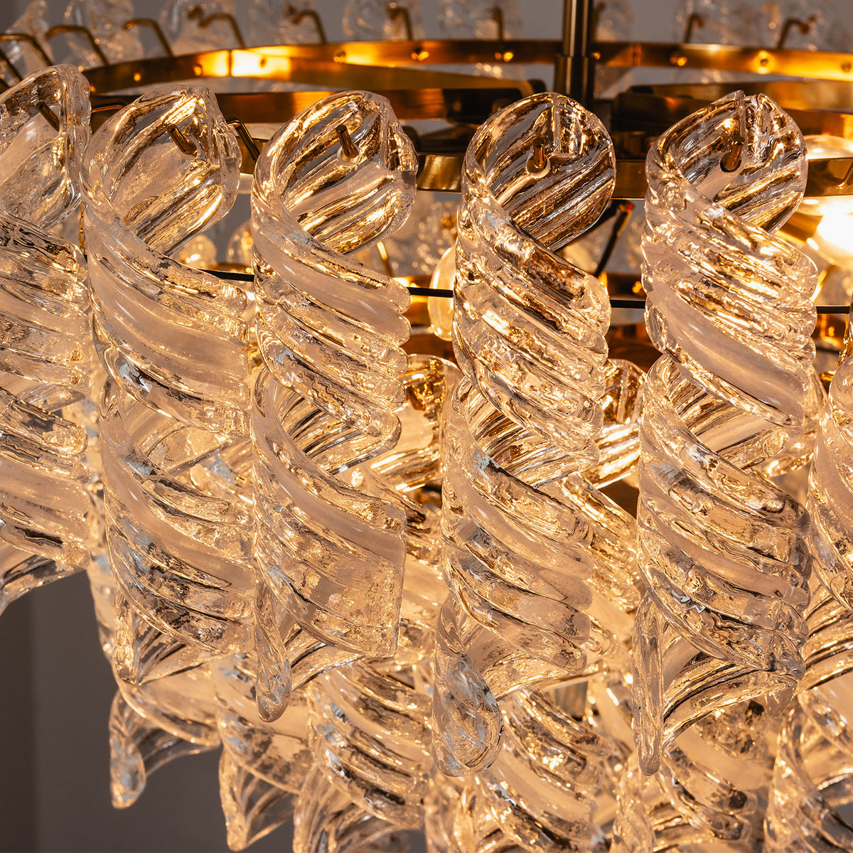 Noeline Tiered Textured Glass Chandelier