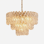 Noeline Tiered Textured Glass Chandelier