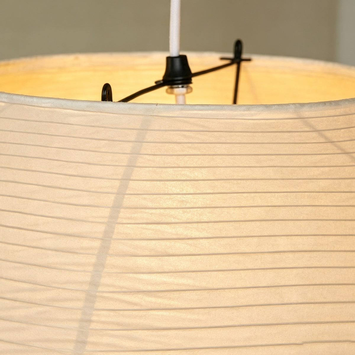 Odile Ribbed Paper Dome Pendant Light - view 22 | Severn Lighting