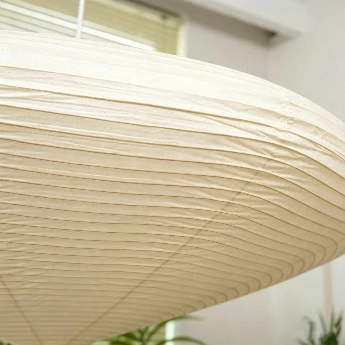 Odile Ribbed Paper Dome Pendant Light - view 24 | Severn Lighting