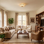 Petal Brass Glass Ceiling Light SevernLighting Chic Walk In Closet
