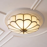 Petal Brass Glass Ceiling Light SevernLighting Brass Finish Details