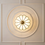 Petal Brass Glass Ceiling Light SevernLighting Low Angle Looking Up