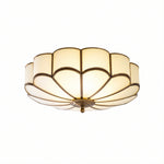 Petal Brass Glass Ceiling Light SevernLighting Pure White Background