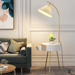 Pleated Drawer Floor Lamp