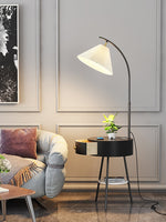 Pleated Drawer Floor Lamp