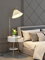 Pleated Drawer Floor Lamp