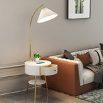 Pleated Drawer Floor Lamp