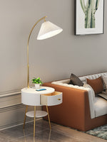 Pleated Drawer Floor Lamp