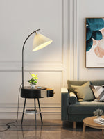 Pleated Drawer Floor Lamp