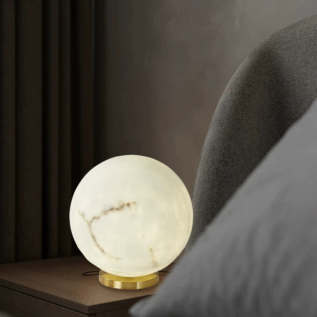 Simple Snowflake Moon Table Lamp