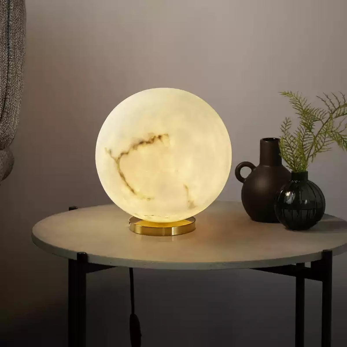 Simple Snowflake Moon Table Lamp