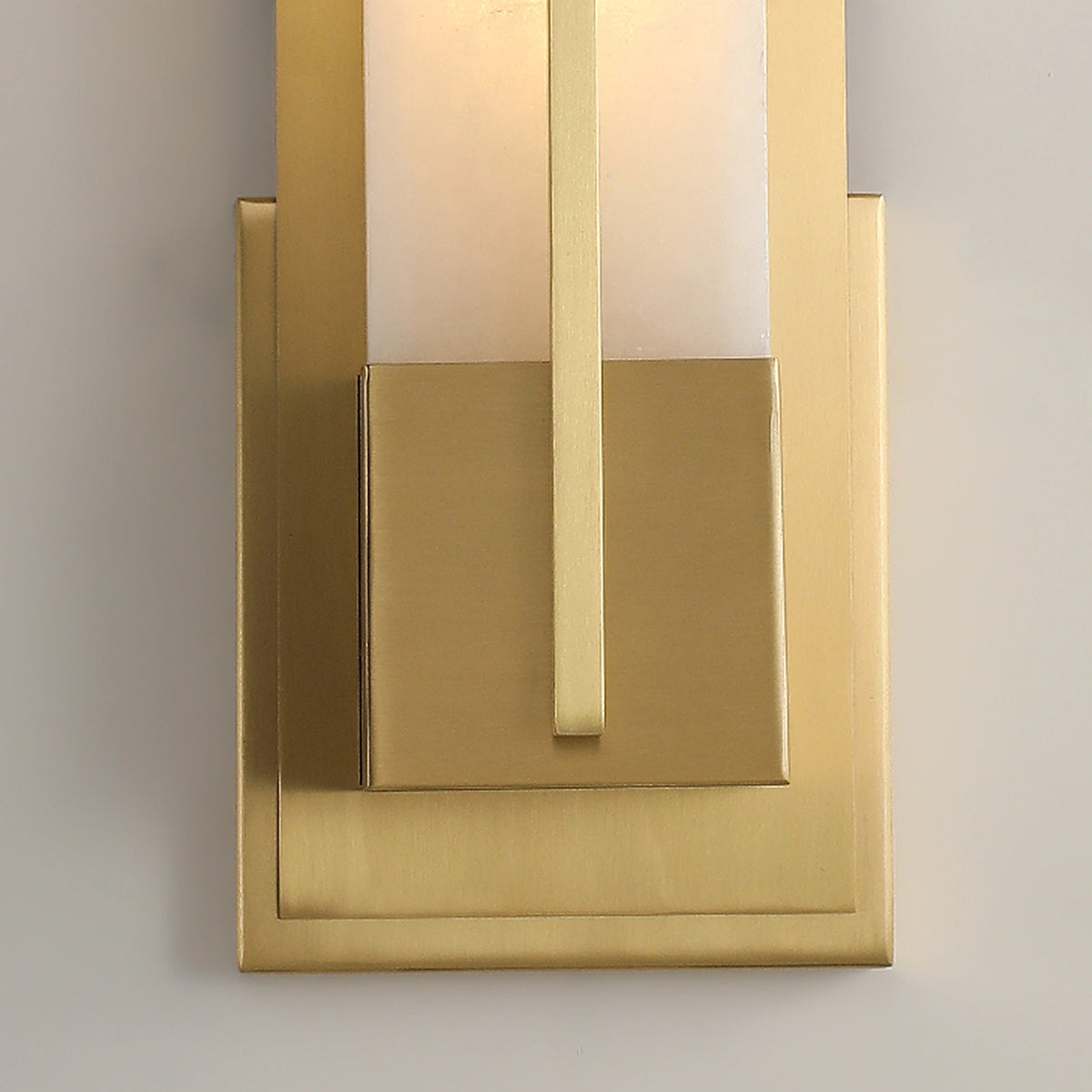 Rectangular Alabaster Brass Wall Lamp