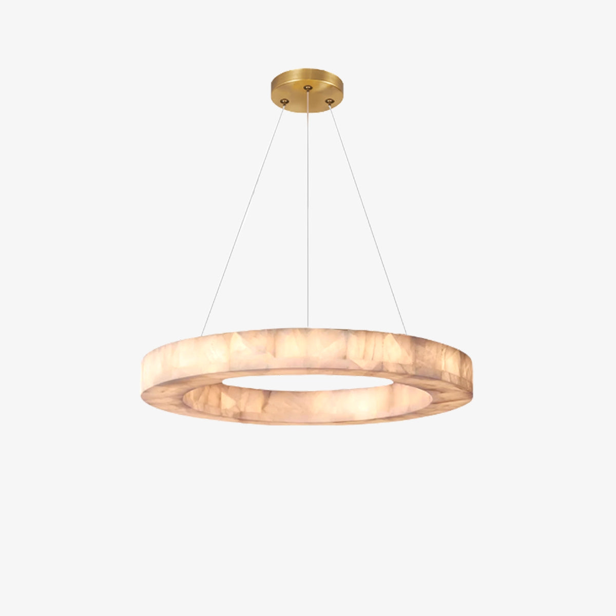 Rivage Shape Alabaster Round Pendant Lamp
