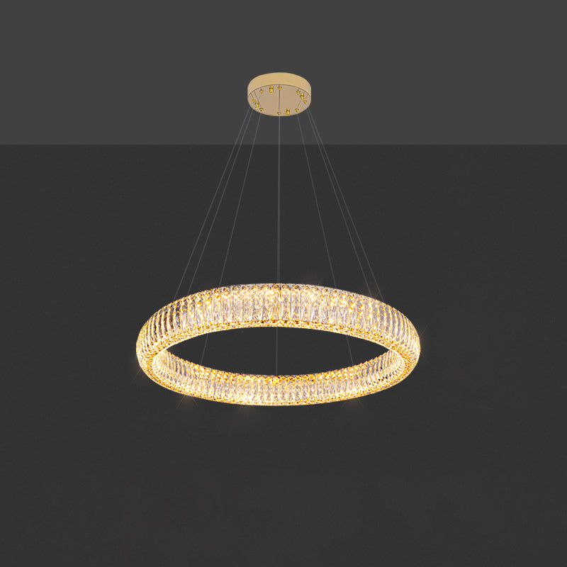 Round Ring Crystal Chandelier