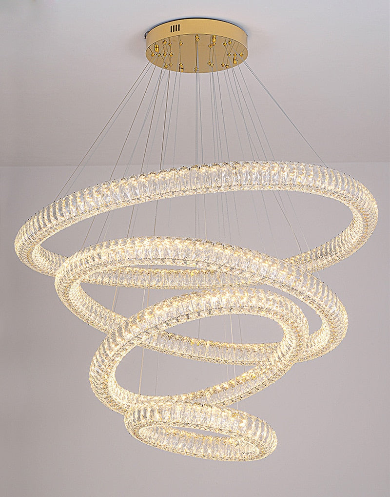 Round Ring Crystal Chandelier