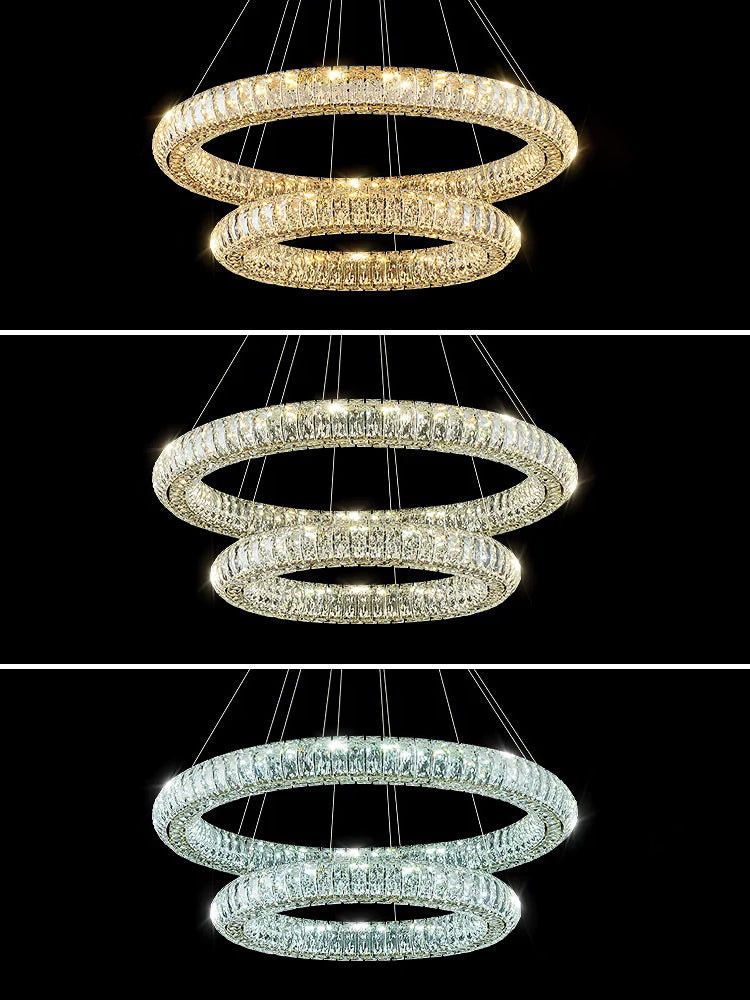 Round Ring Crystal Chandelier