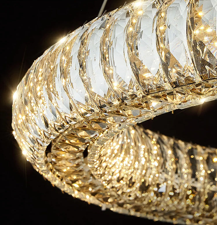 Round Ring Crystal Chandelier