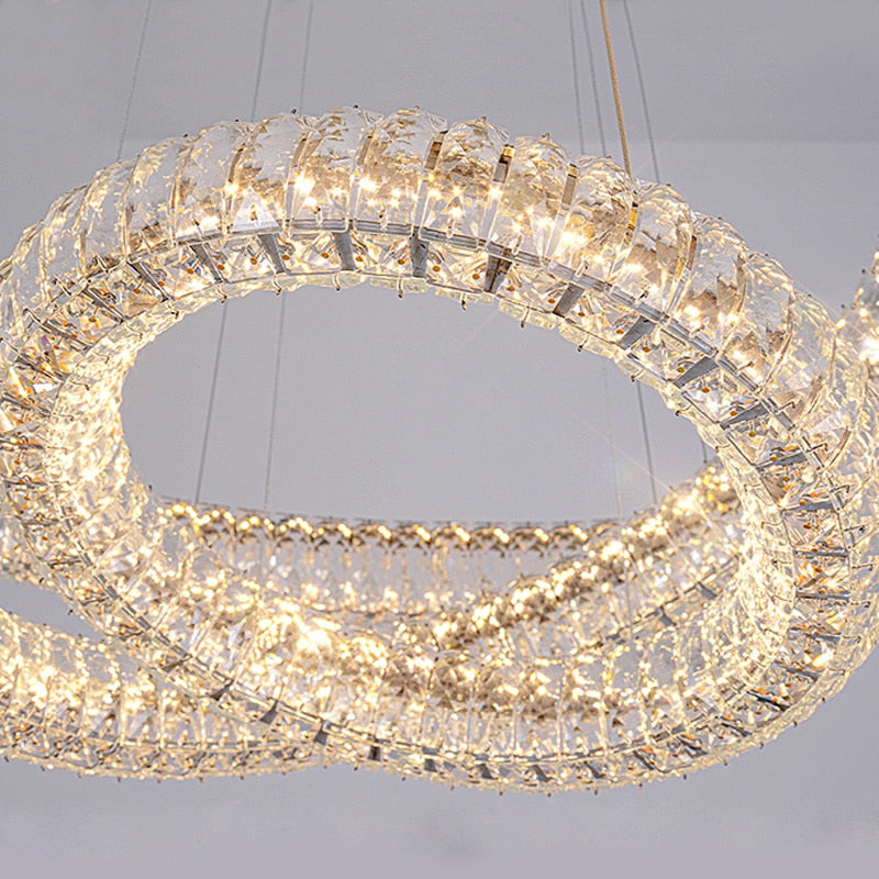 Round Ring Crystal Chandelier