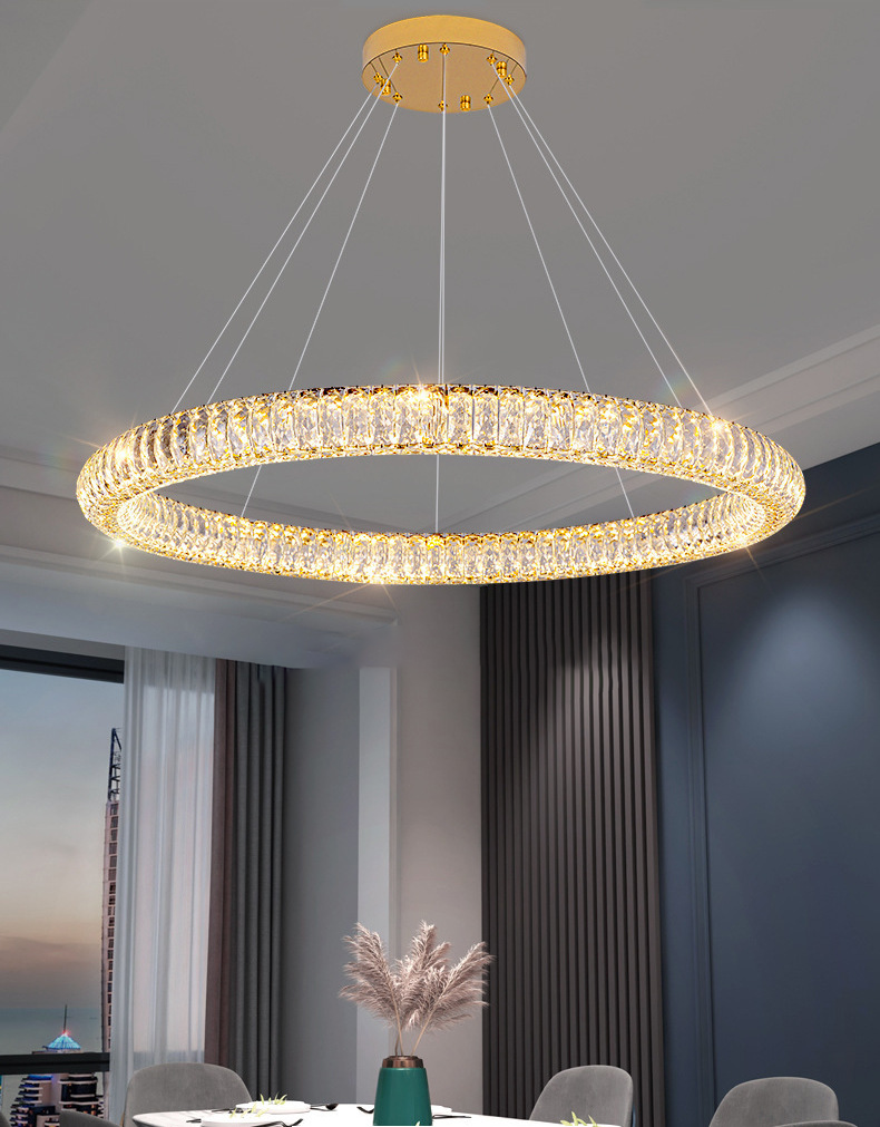 Round Ring Crystal Chandelier