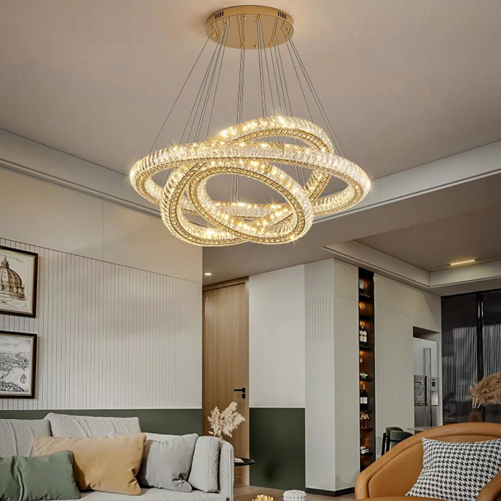 Round Ring Crystal Chandelier