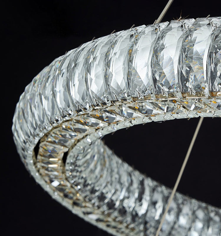 Round Ring Crystal Chandelier