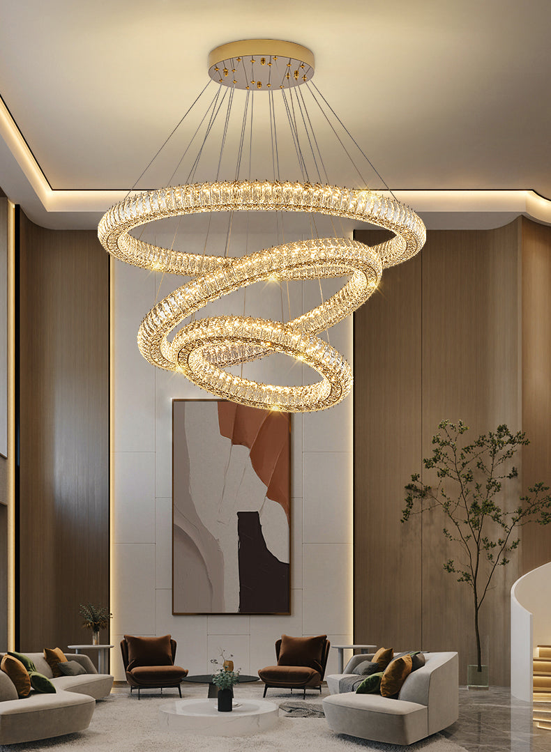 Round Ring Crystal Chandelier