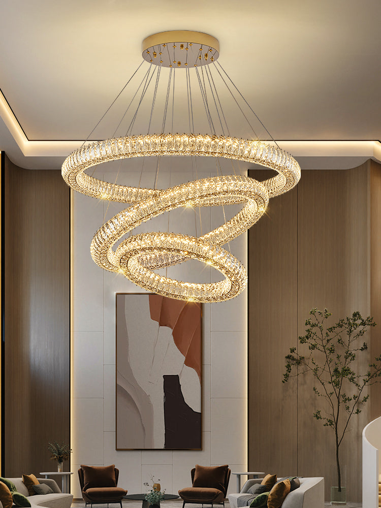 Round Ring Crystal Chandelier