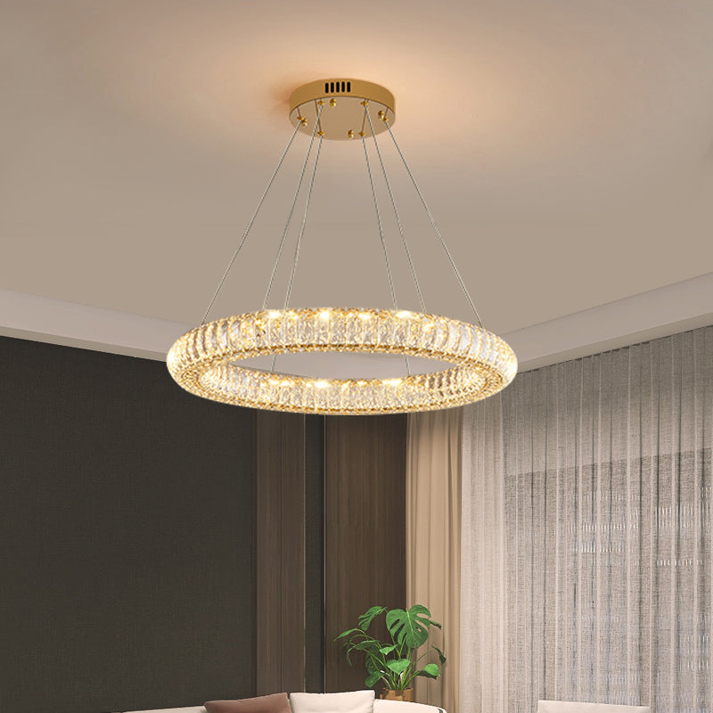 Round Ring Crystal Chandelier