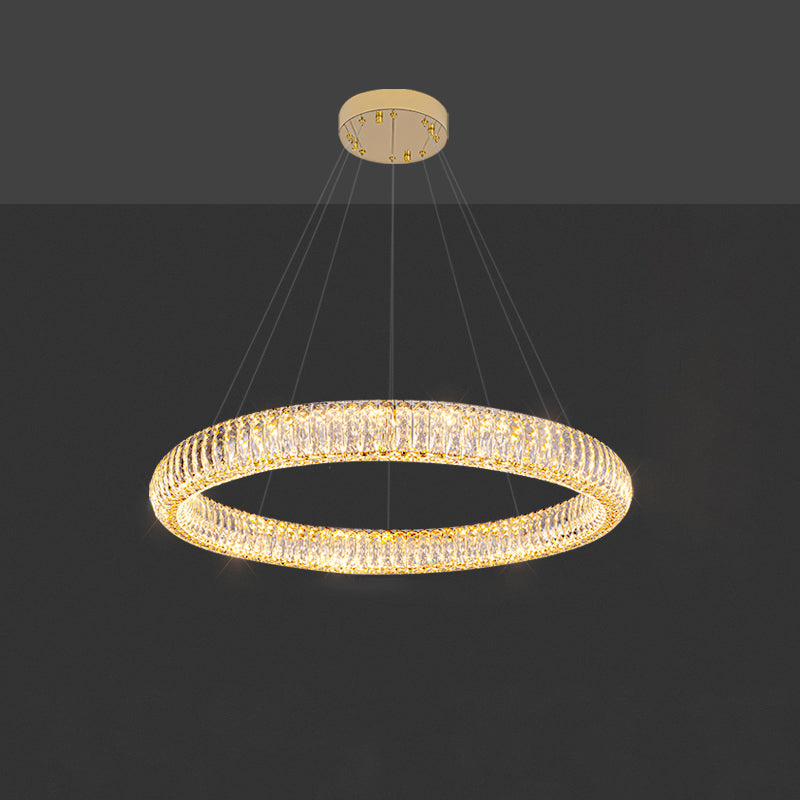 Round Ring Crystal Chandelier