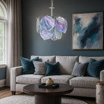 Season Murano Disc Glass Chandelier