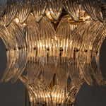 Talmonde Clear Glass Palm Leaf Tiered Chandelier