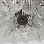 Talmonde Clear Glass Palm Leaf Tiered Chandelier