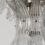 Talmonde Clear Glass Palm Leaf Tiered Chandelier
