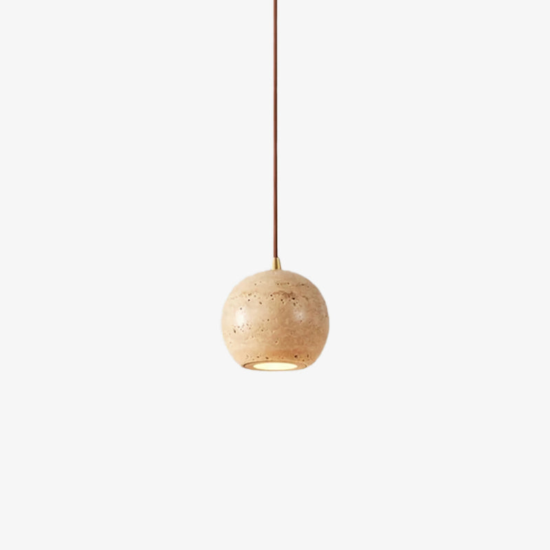 Textured Travertine Pendant Light