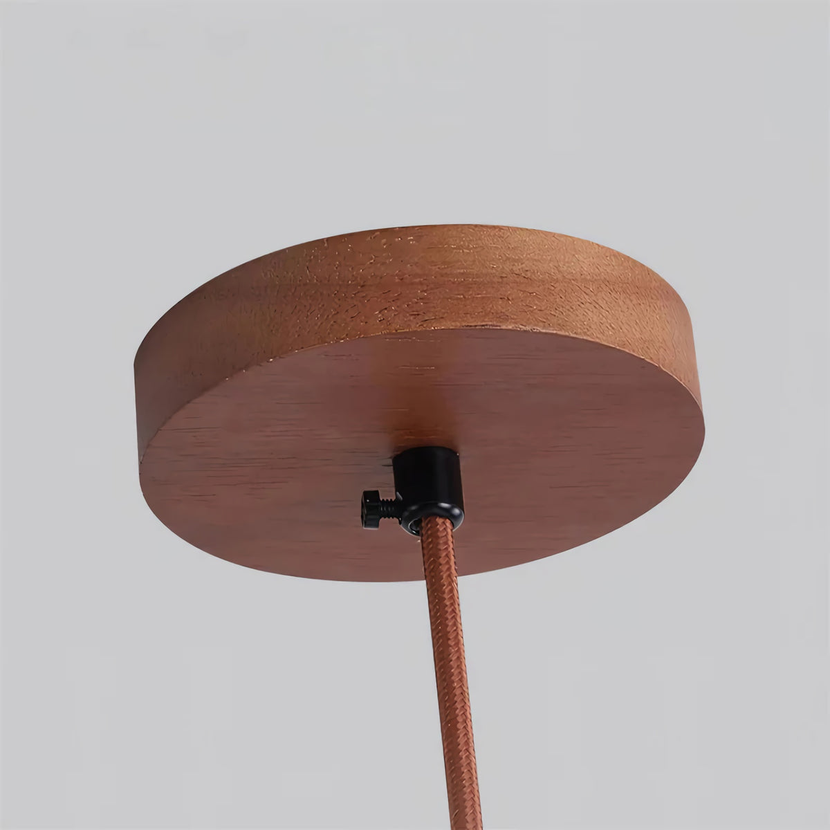 Textured Yellow Travertine Wood Suspension Light