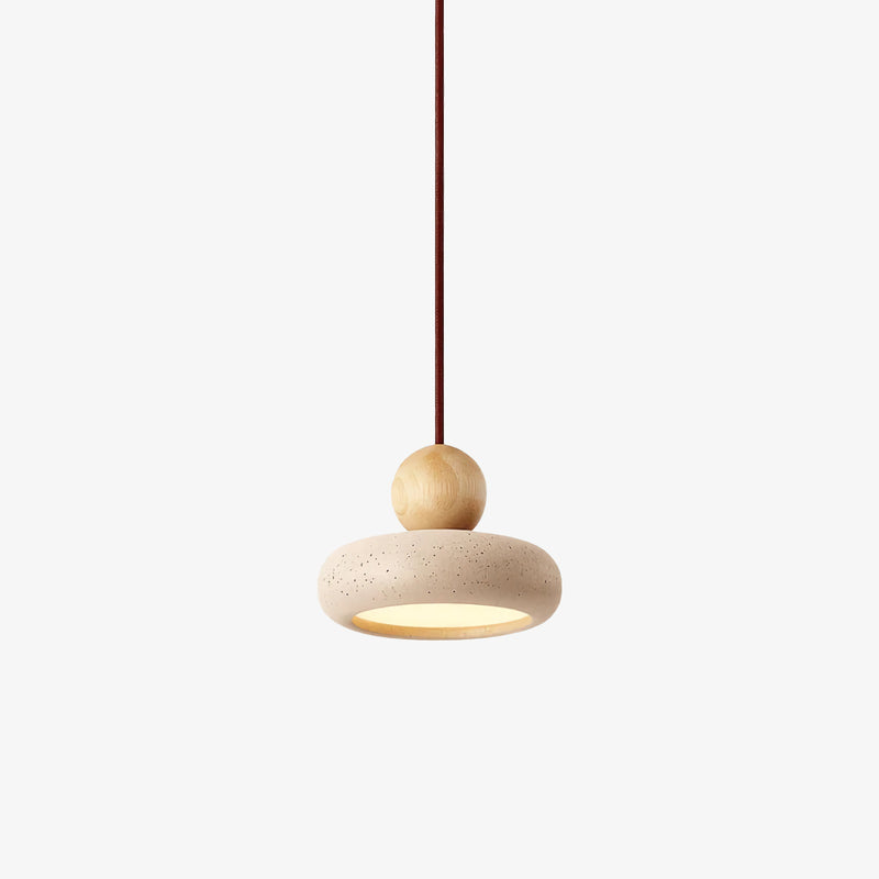 TraverLamp Wabi Sabi Travertine Pendant Light