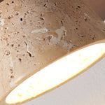 Travertine Medieval Wood Pendant Light