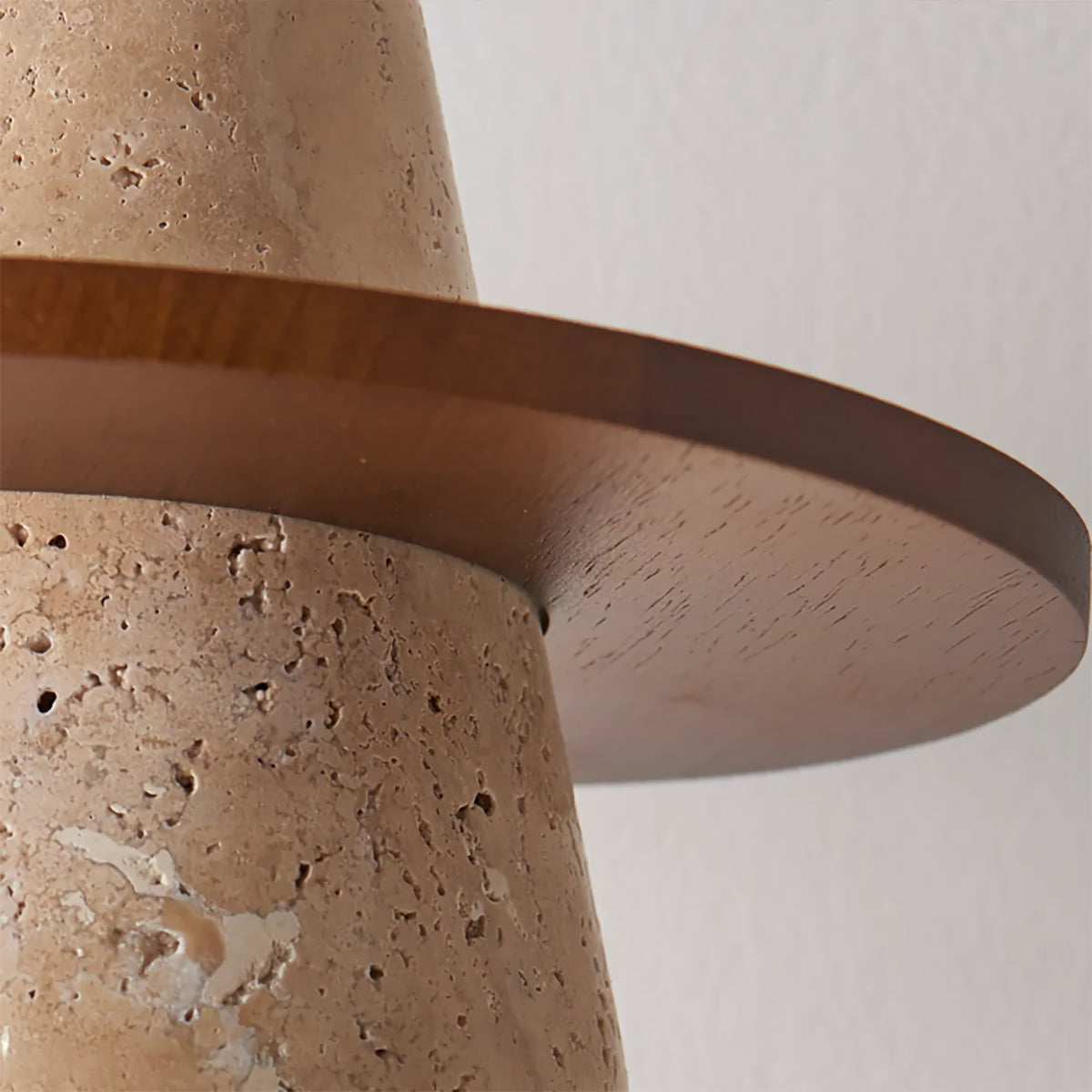 Travertine Medieval Wood Pendant Light