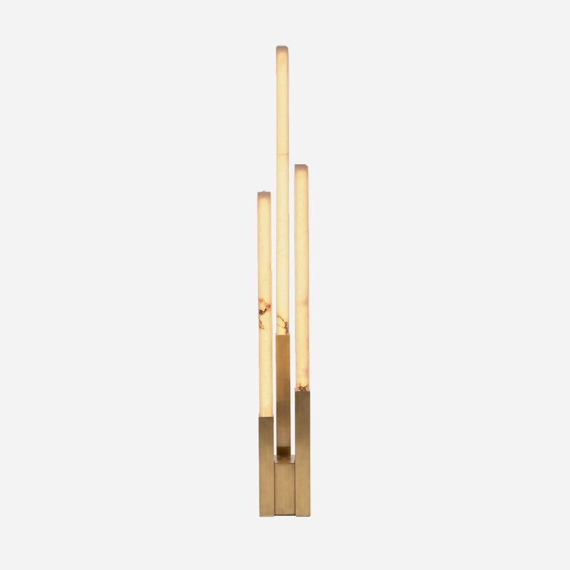 Trelune Alabaster Triple Column Floor Lamp