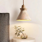 Vintage Conical Travertine Pendant Lamp