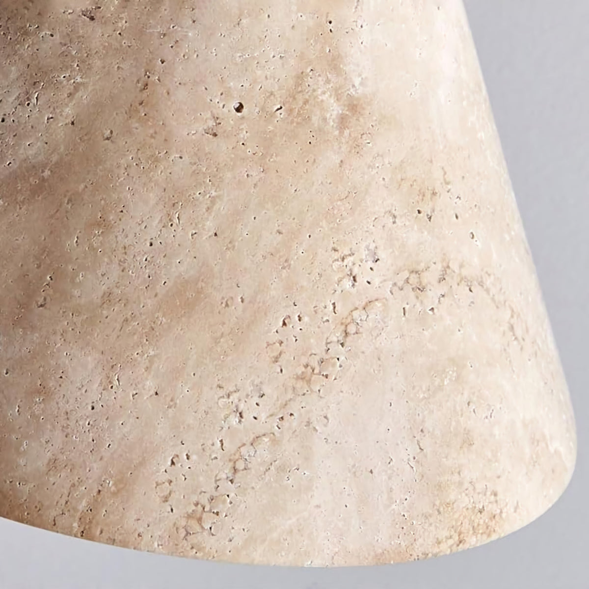 Vintage Conical Travertine Pendant Lamp