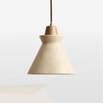 Vintage Conical Travertine Pendant Lamp