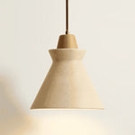 Vintage Conical Travertine Pendant Lamp