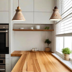 Vintage Conical Travertine Pendant Lamp